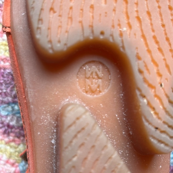 El Naturalista Cares Code ND21 39 Sunset Orange Leather T-strap wedge sandals - Picture 5 of 8